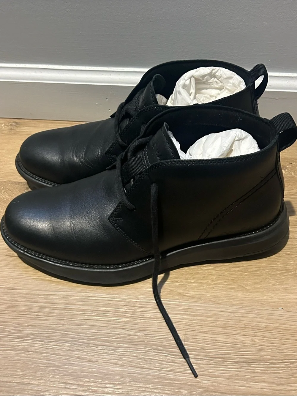 Cole Haan Black Leather Chukka Boots - Lace-Up Men’s Boots